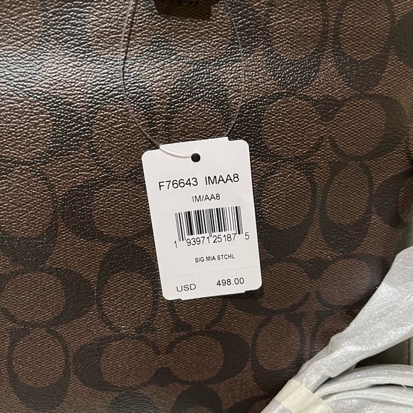 NWT COACH SIGNATURE SATCHEL BAG WITH WALLET - Picture 4 of 13